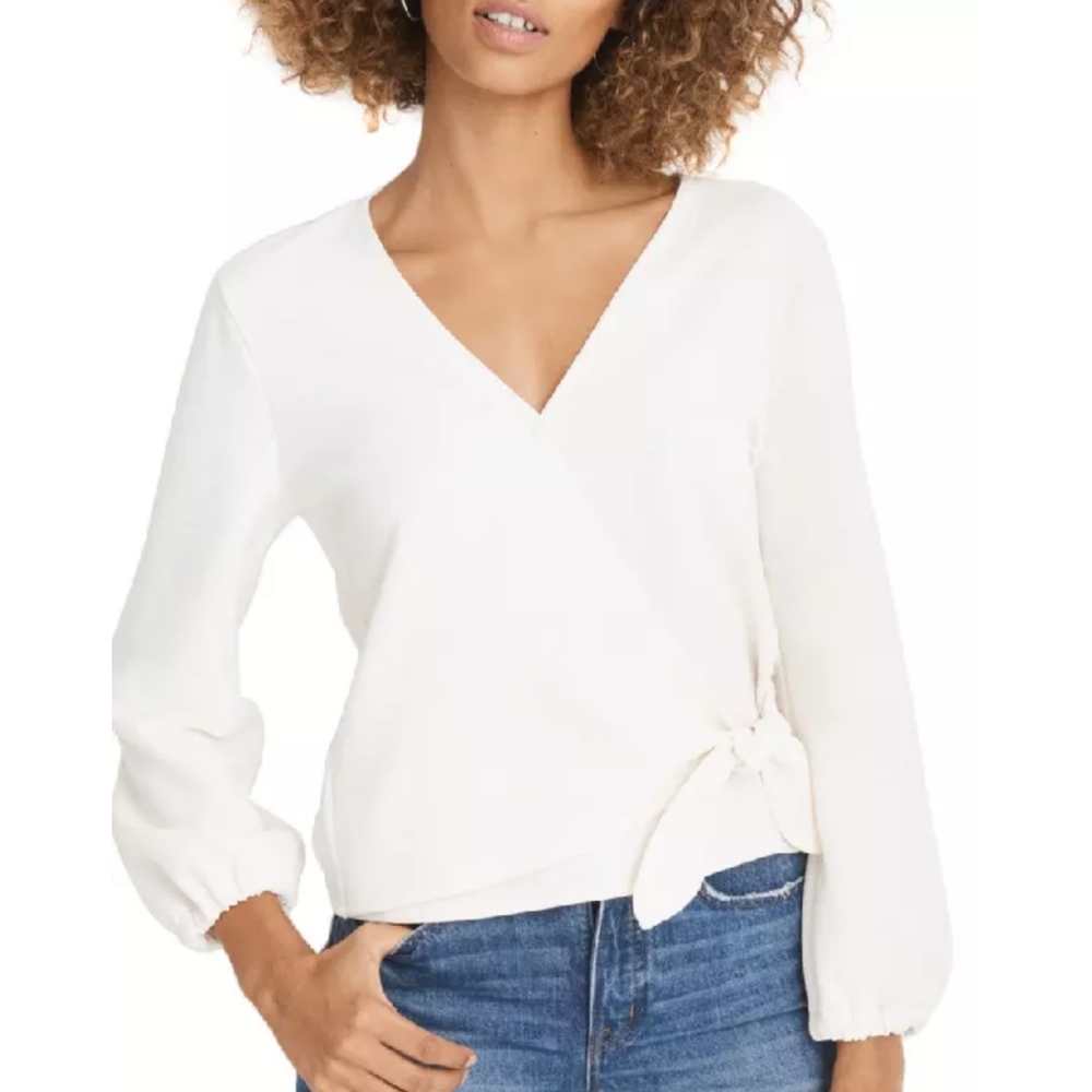 Madewell Texture & Thread Crepe Wrap Top